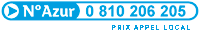 N&deg; AZUR 0 810 206 205 (prix d'un appel local)