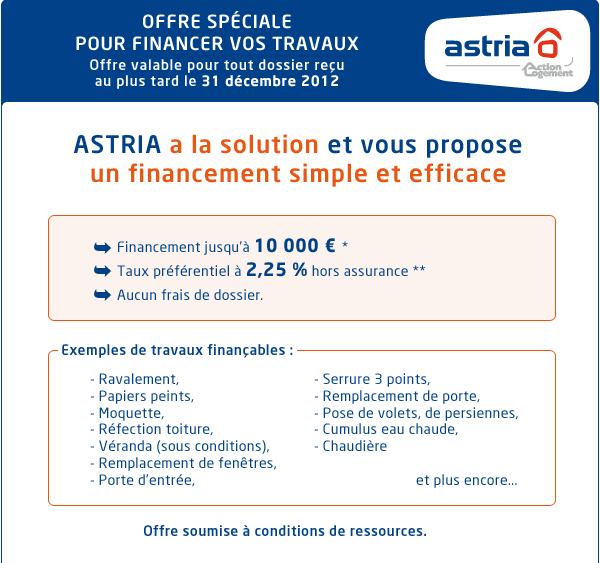 Pr&ecirc;ts travaux